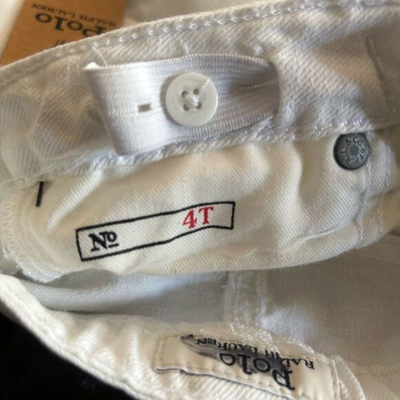 Polo Ralph Lauren WHITE Girl's Denim Cut-Off Shorts - Picture 7 of 7